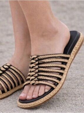 Nine West Women's Adila Slip-On Strappy Flat Casual Sandals